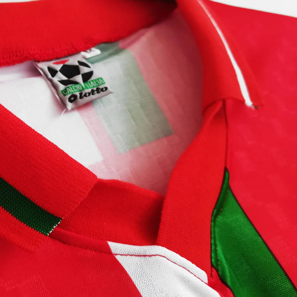 1996/1998 Wales Home Red Retro Soccer Jersey Detail 2