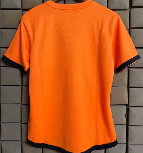 2012 Netherlands Home Orange Retro Soccer Jersey Back