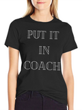 Put It In Coach Graphic Tee - Black