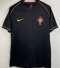 2006 Portugal Black Retro Soccer Jersey Front