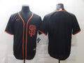 Men's San Francisco Giants Black Alternate Replica Blank Jerseys