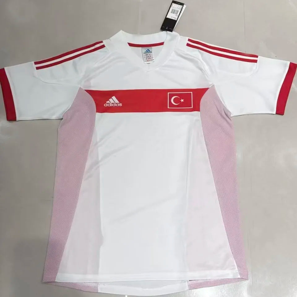 2002 Turkey Home White Retro Retro Jersey Front