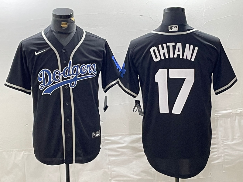 Men's Los Angeles Dodgers Joe Kelly #17 Black Replica Player Jerseys