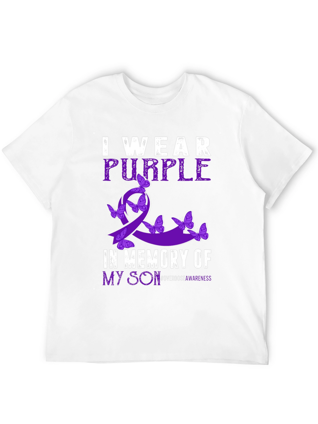 Purple Ribbon Overdose Awareness T-Shirt
