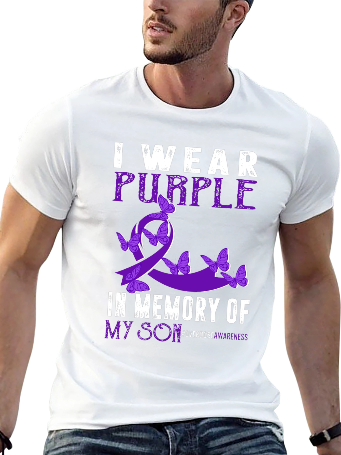 Purple Ribbon Overdose Awareness T-Shirt