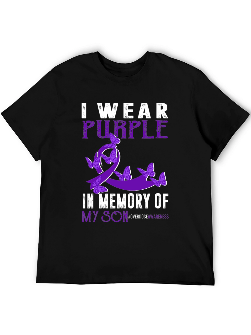 Purple Ribbon Overdose Awareness T-Shirt