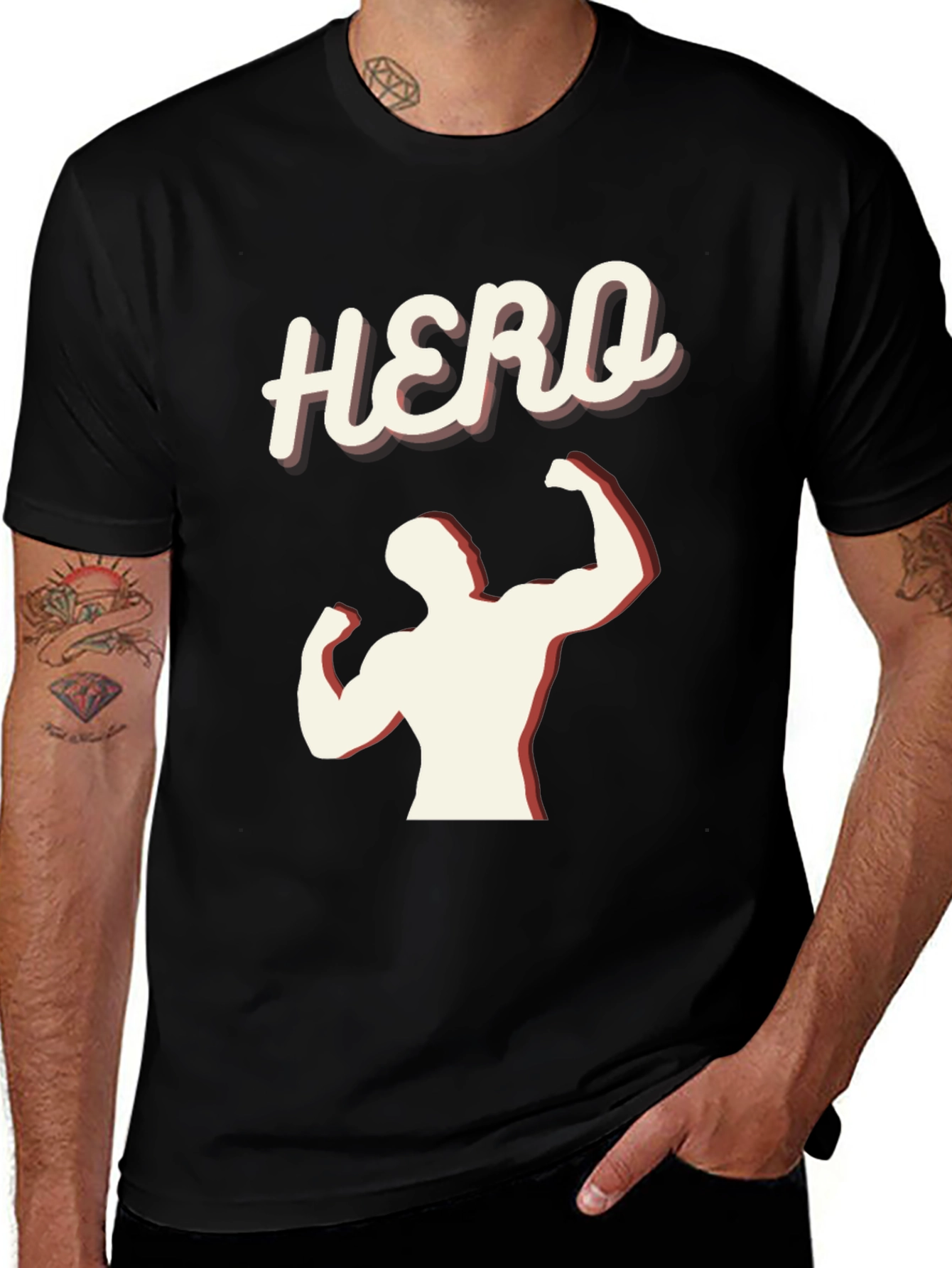 Hero Graphic Tee - Mens Black T-Shirt