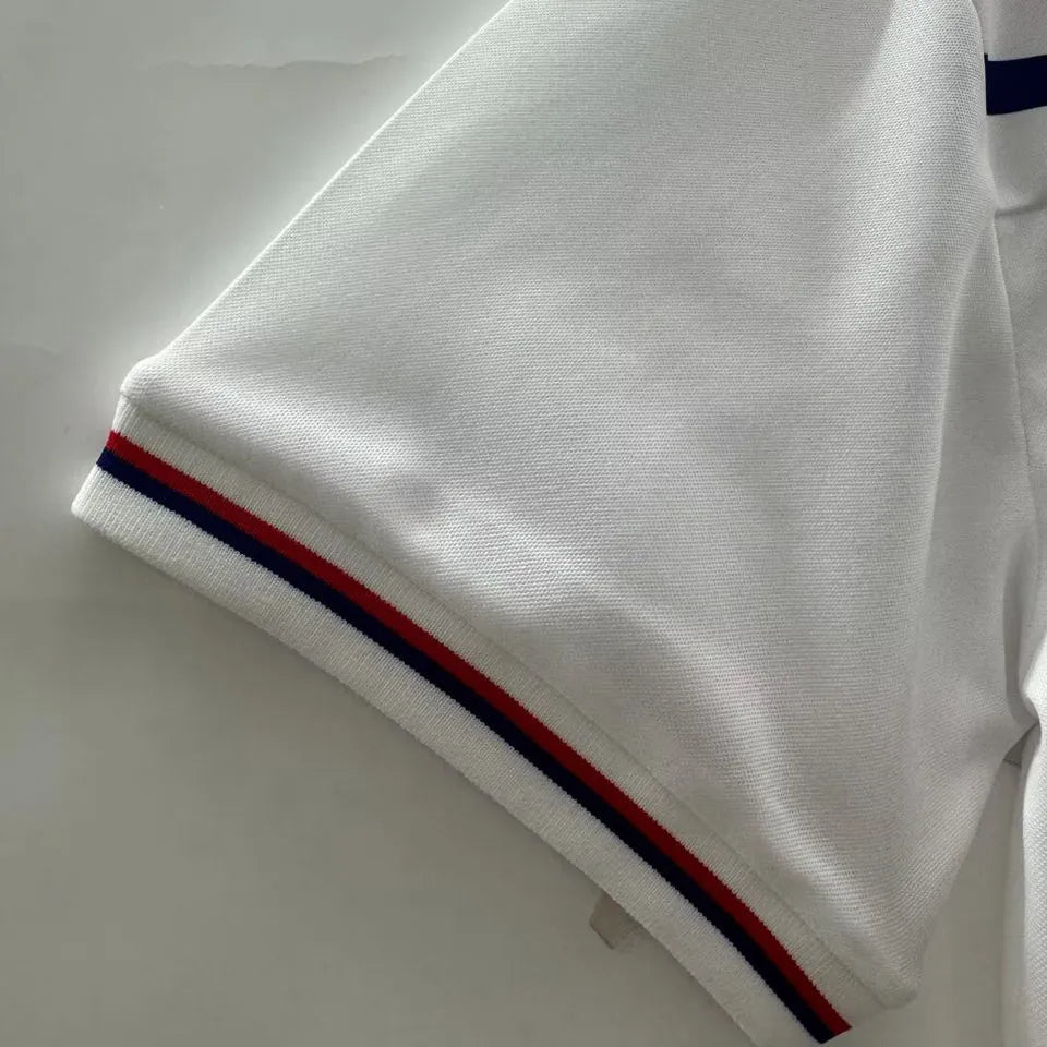 1982 England Home White Retro Soccer Jersey Detail 4
