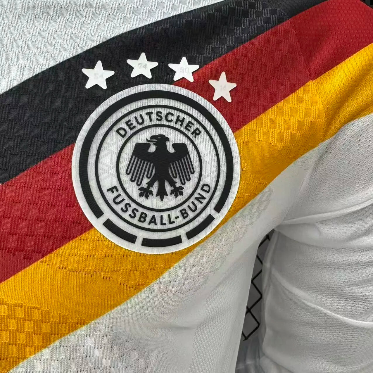 2026/27 Germany Home White Player Version Long Sleeve Soccer Jersey Detail 4