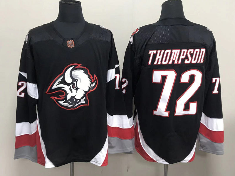 Men's Buffalo Sabres Tage Thompson #72 Black Replica Jerseys