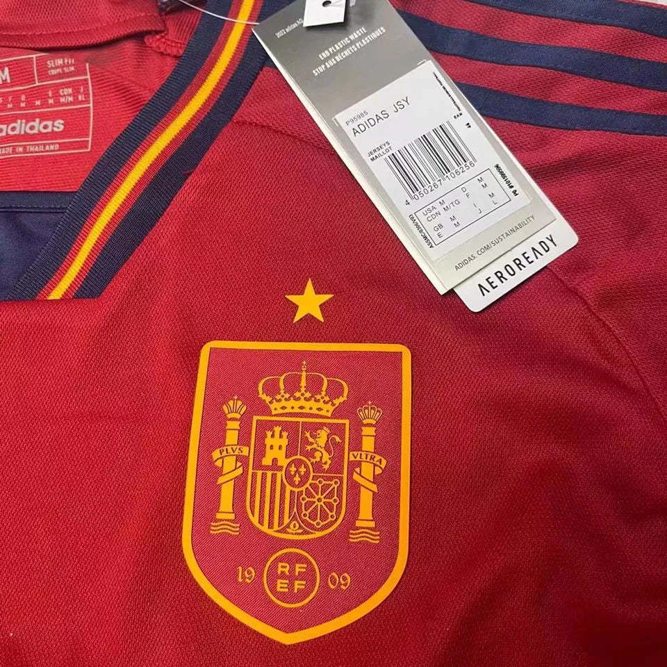 GAVI #9 Spain 1:1 Quality Home Red Fans Jersey 2022/23 ★★ Detail 3