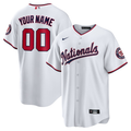 Men's Washington Nationals White Replica Custom Jerseys