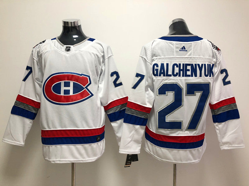 Men's Montreal Canadiens Alex Galchenyuk #27 White Player Game Jerseys