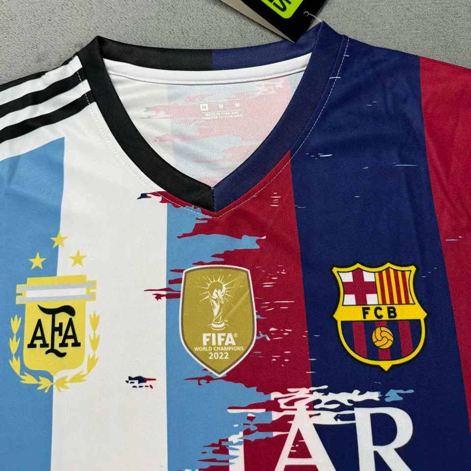 MESSI #10 Argentina x BA Special Edition Fans Soccer Jersey Detail 1