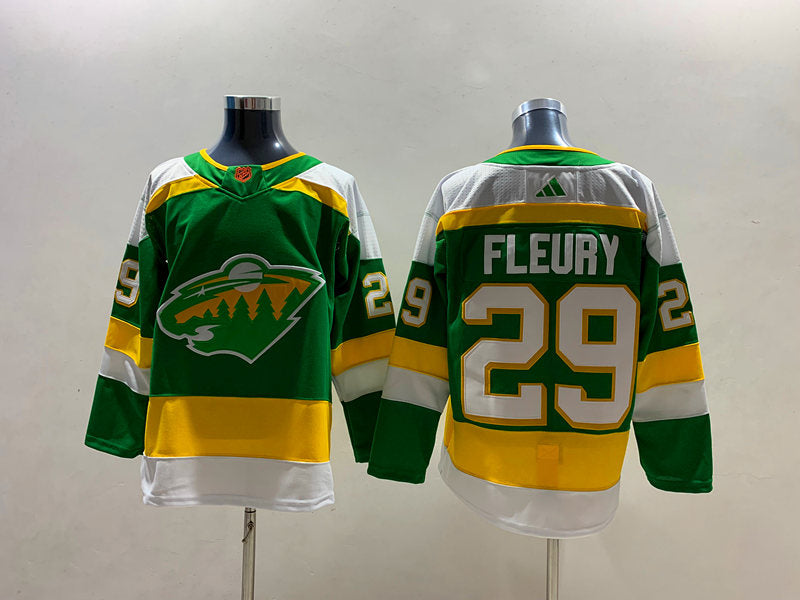 Men's Minnesota Wild Marc Andre Fleury #29 Green Breakaway Player Jerseys