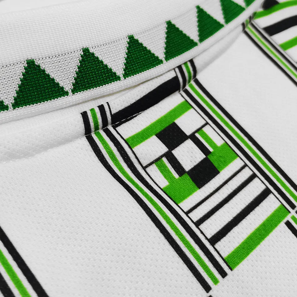 1994 Nigeria White Retro Soccer Jersey Detail 2