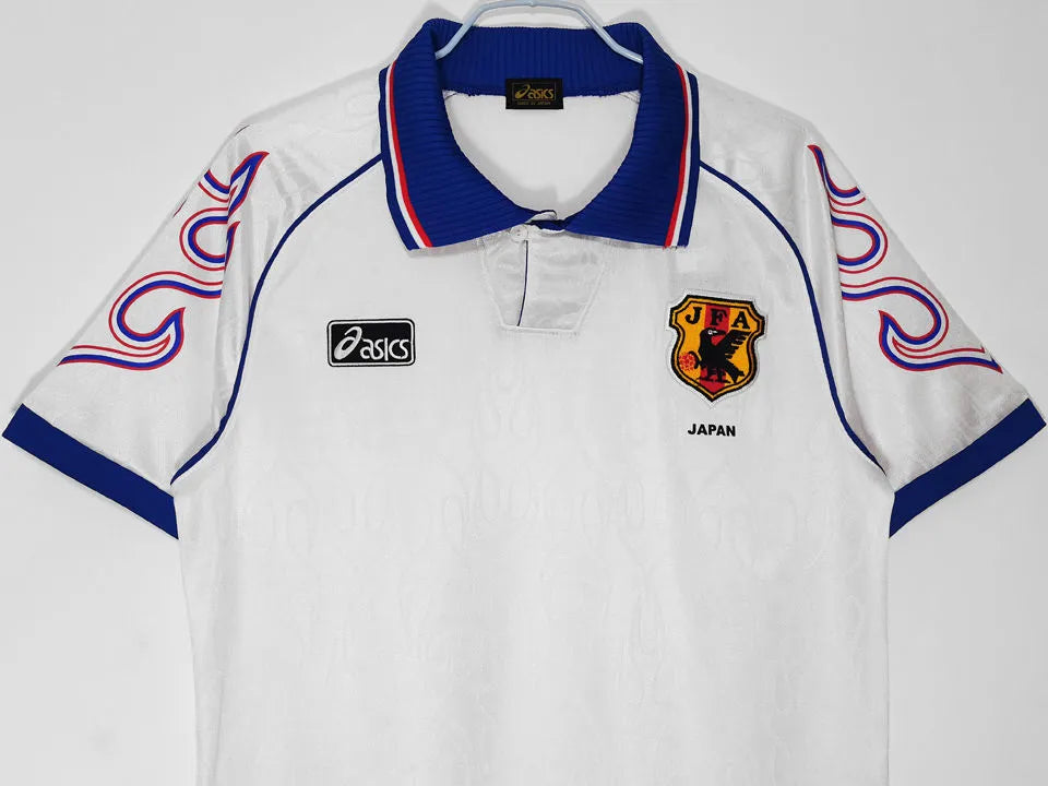 1998 Japan Away White Retro Soccer Jersey Detail 1