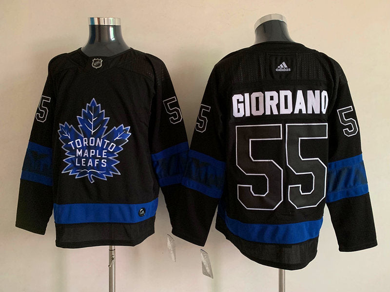Men's Toronto Maple Leafs Mark Giordano #55 Black Player Game Jerseys
