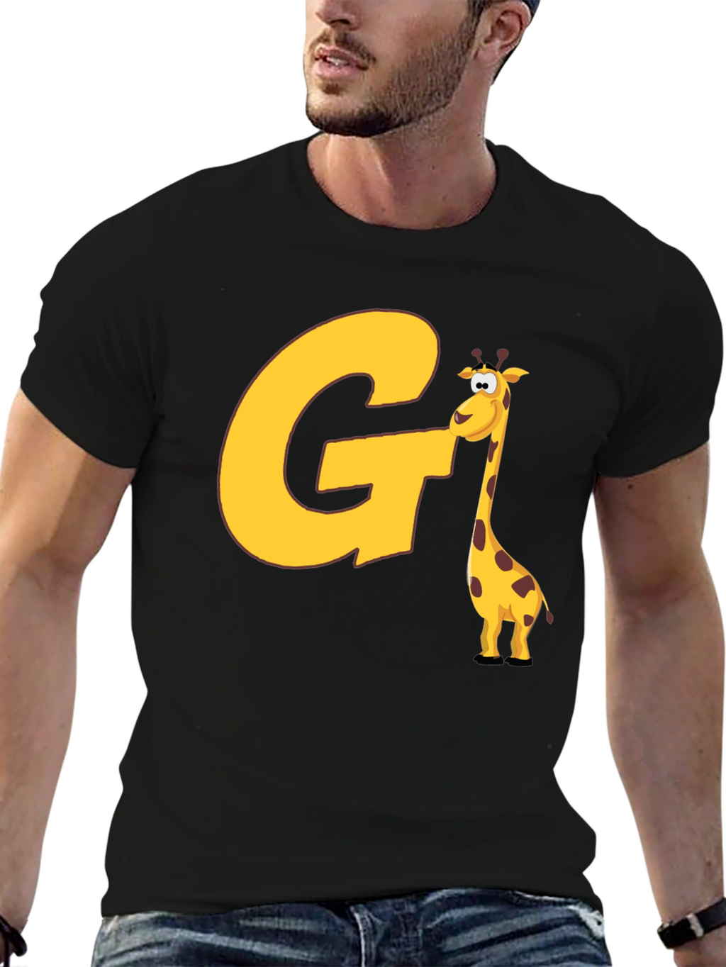 Funny Giraffe Initial G T-Shirt