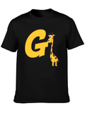 Funny Giraffe Initial G T-Shirt