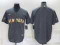 Men's New York Yankees Dark Gray Replica Blank Jerseys