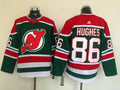 Men's New Jerseys Devils Jack Hughes #86 Green Player Game Jerseys