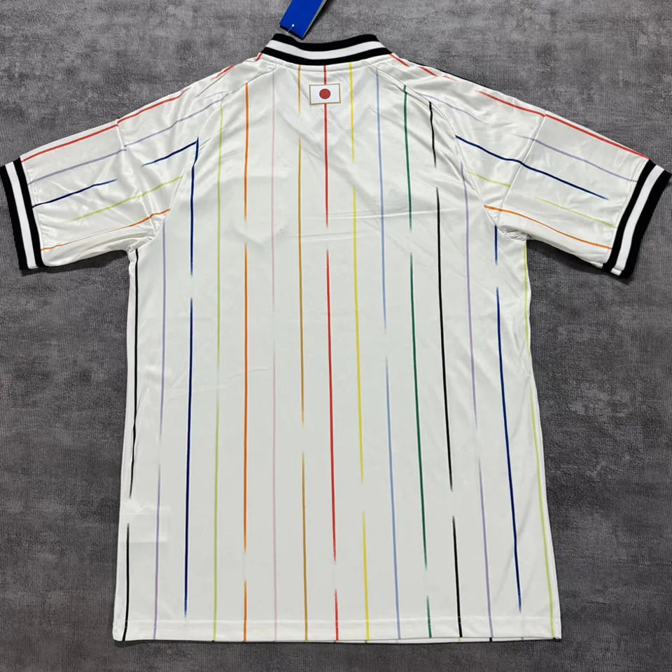 2026/27 Japan Away White Fans Soccer Jersey (Have Right Patch 有右臂章 黑底白字） Detail 1