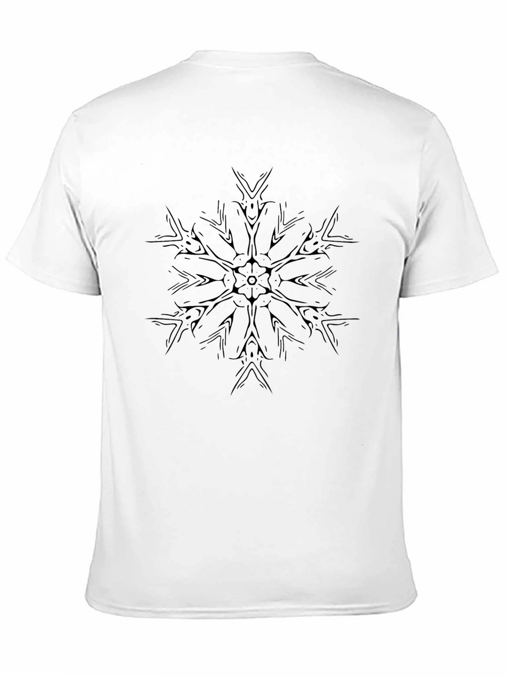 Black Graphic Tee - Abstract Mandala Design