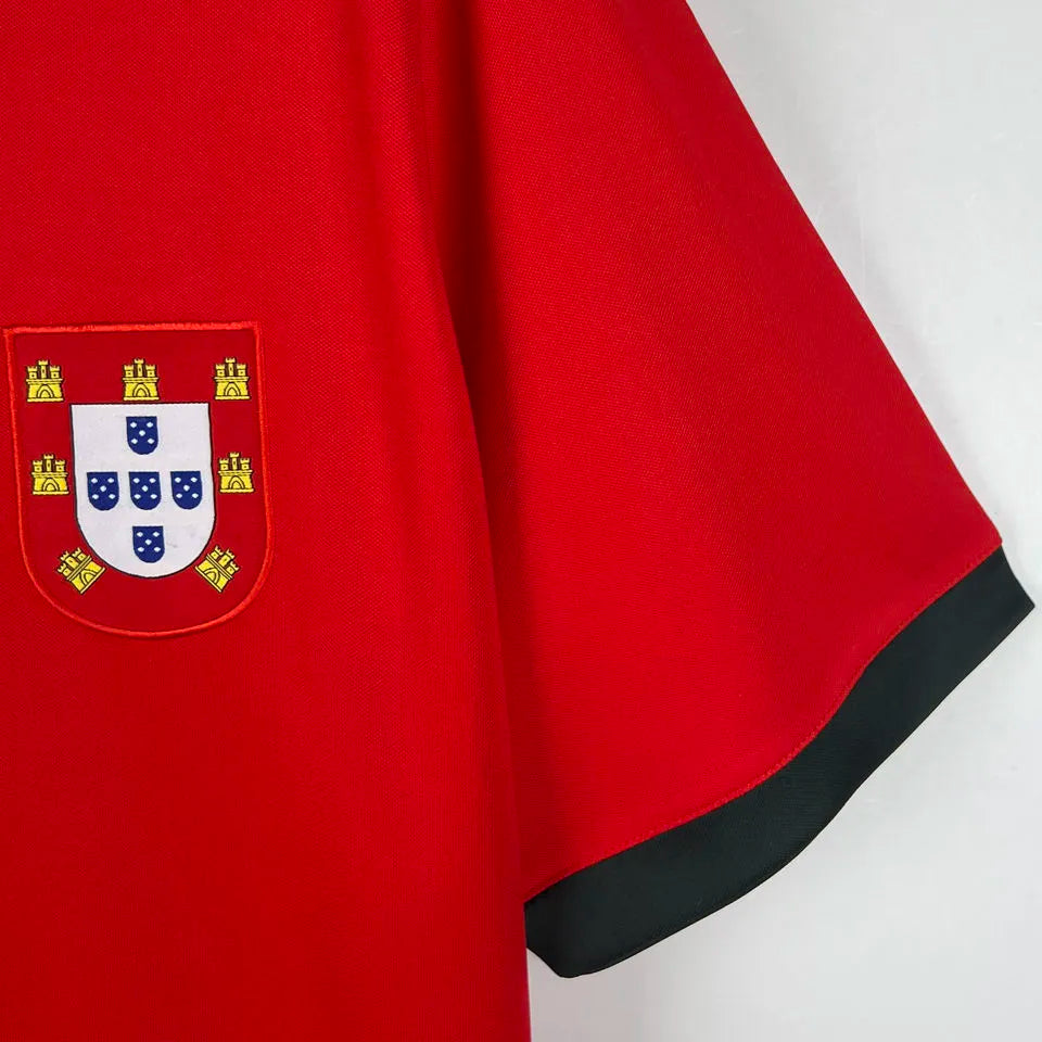 1972 Portugal Home Retro Soccer Jersey Detail 2
