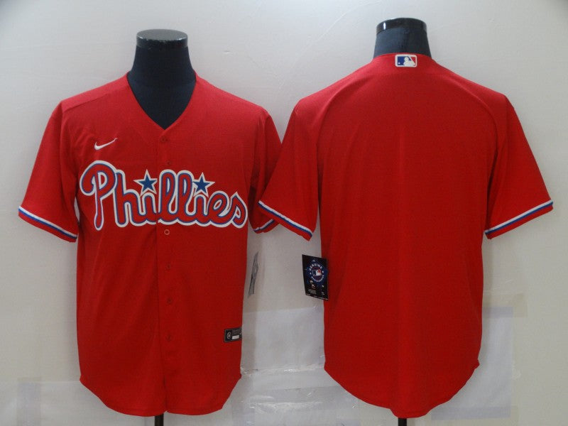 Men's Philadelphia Phillies Red Replica Blank Jerseys