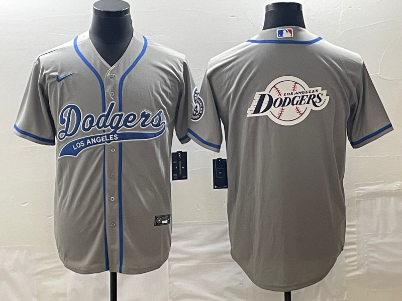 Men's Los Angeles Dodgers Gray Player Jerseys Joint Edition