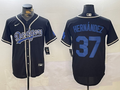 Men's Los Angeles Dodgers Teoscar Hernandez #37 Black Replica Player Jerseys