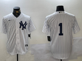 Men's New York Yankees Billy Martin #1 White Replica Player Jerseys