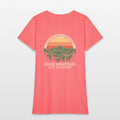 Adventure Begins, retro design. Mountain days