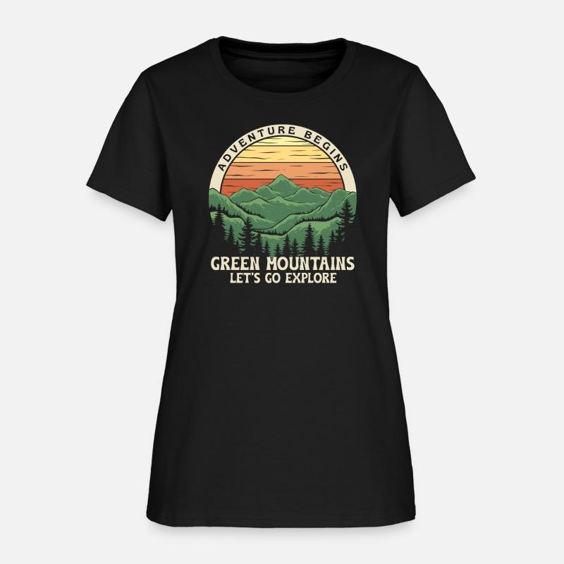 Adventure Begins, retro design. Mountain days