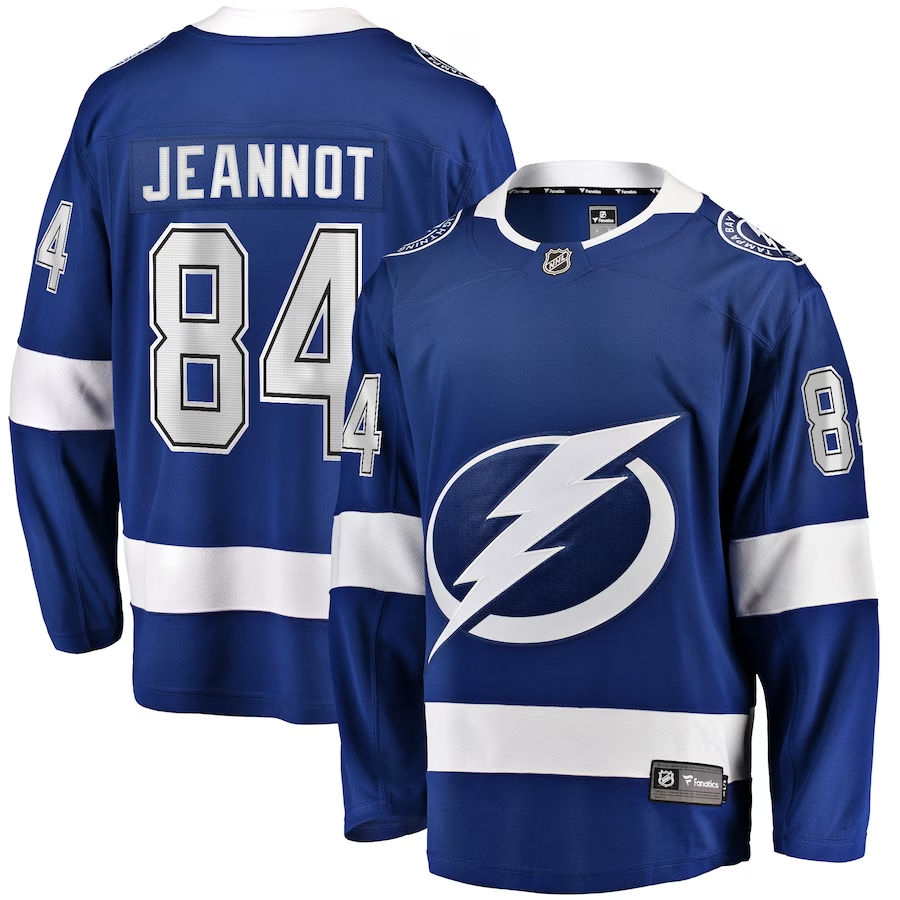 Men's Tampa Bay Lightning Tanner Jeannot #84 Blue Home Breakaway Player Jerseys