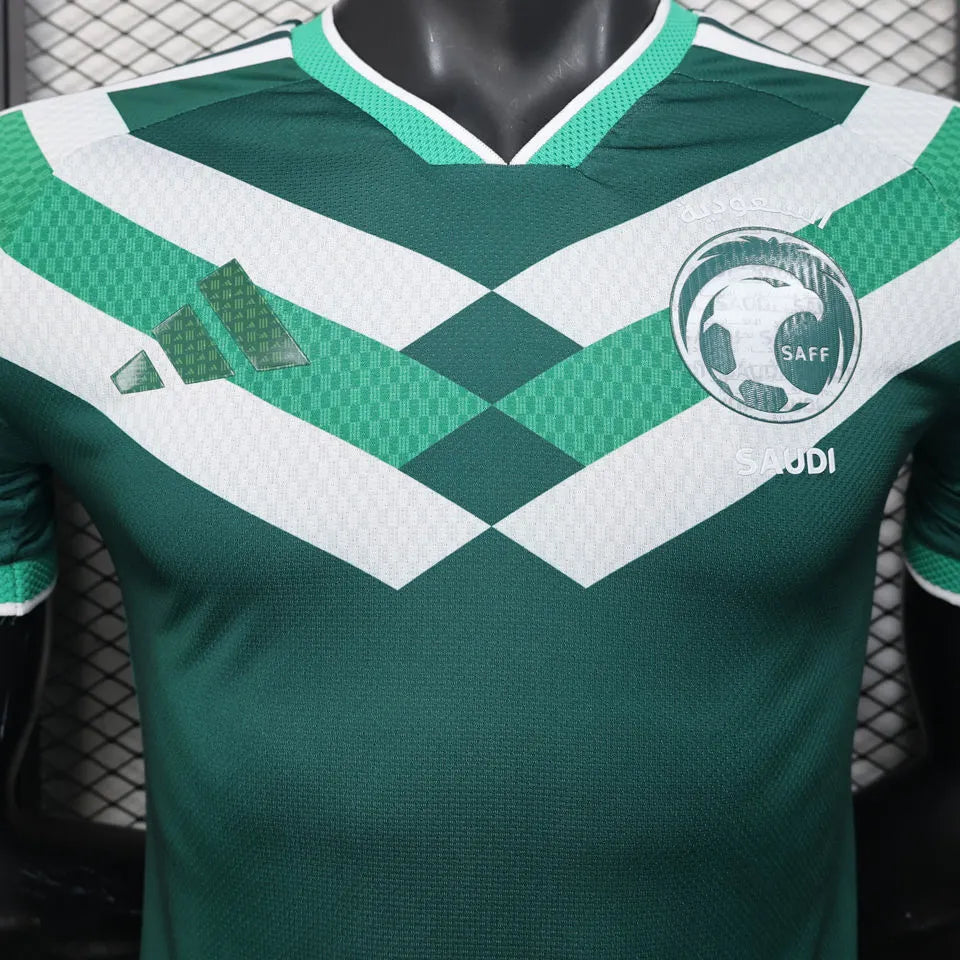 2026/27 Saudi Arabia Special Edition Green Player Version Soccer Jersey Detail 1