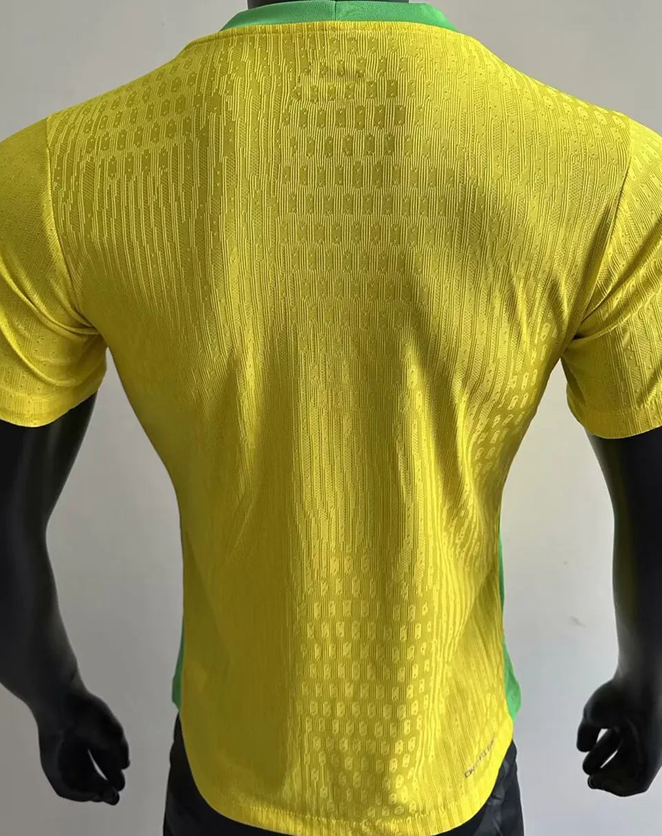 2025/26 Brazil Home Yellow Player Version Jersey Back