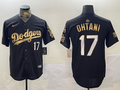 Men's Los Angeles Dodgers Shohei Ohtani Black Replica Player Jerseys