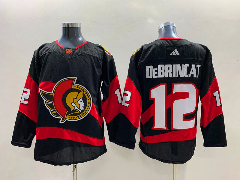 Men's Ottawa Senators Alex DeBrincat #12 Black Player Game Jerseys