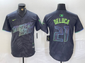 Men's Tampa Bay Rays Jonny DeLuca #21 Charcoal 2024 City Connect Limited Player Jerseys