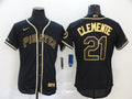 Men's Pittsburgh Pirates Roberto Clemente #21 Black Stitched Jerseys