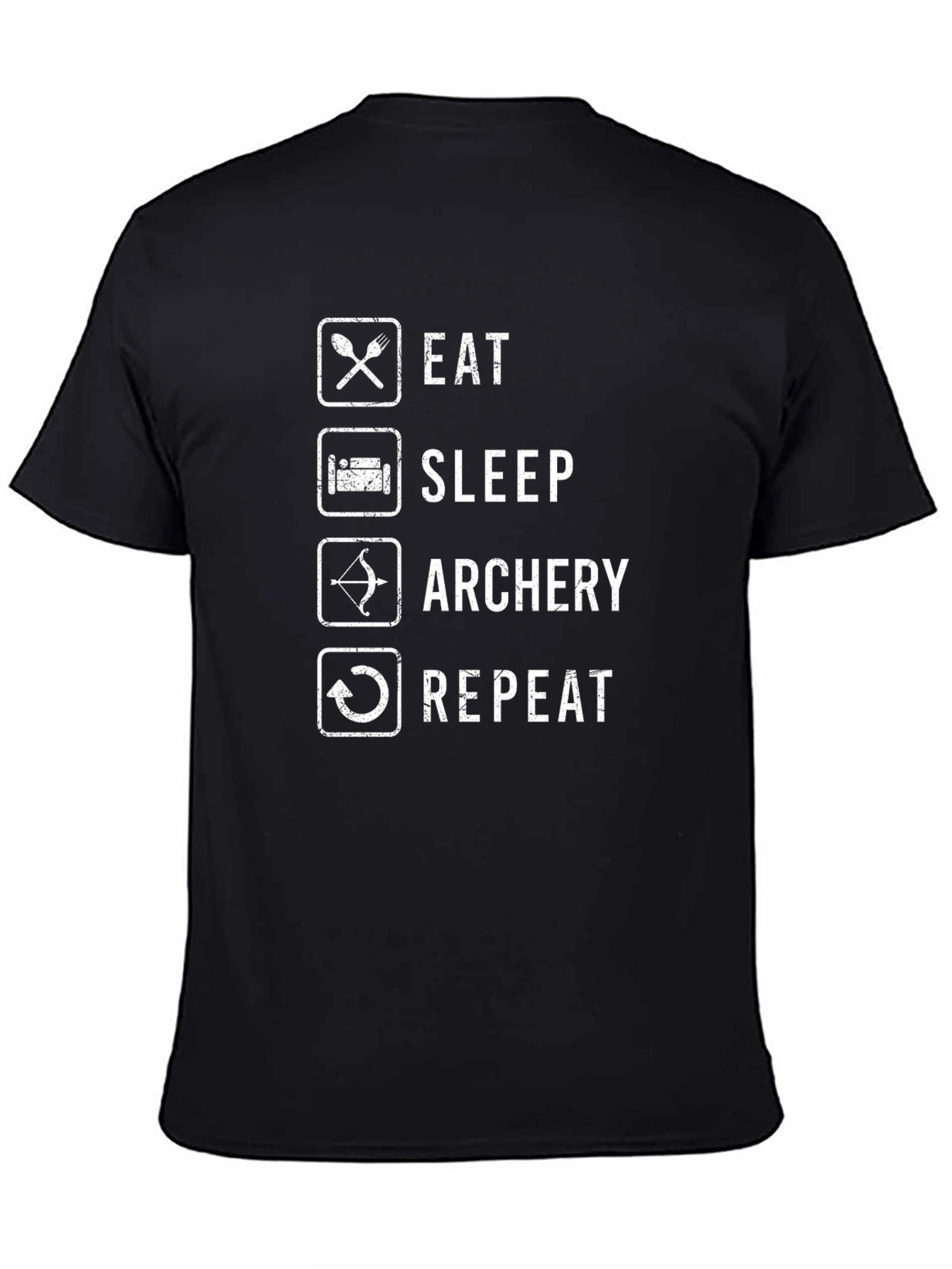 Eat Sleep Archery Repeat Black T-Shirt