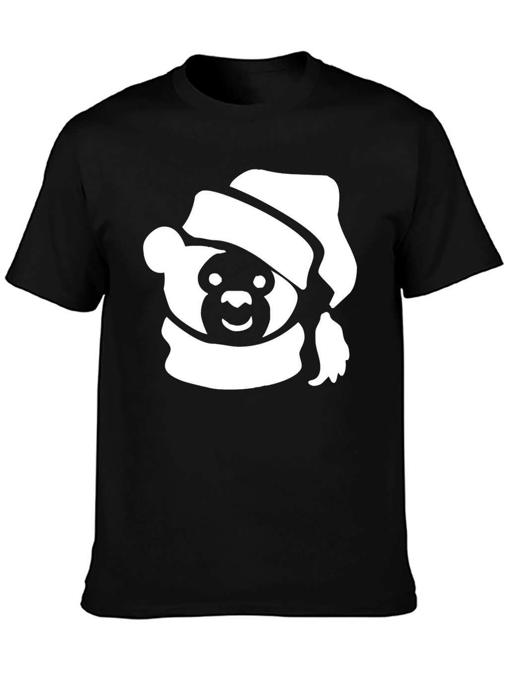 Festive Holiday Bear T-Shirt - Black
