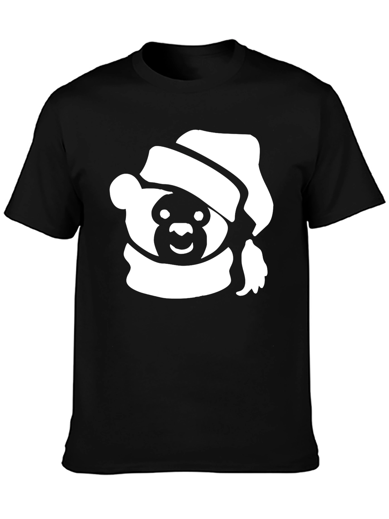 Festive Holiday Bear T-Shirt - Black
