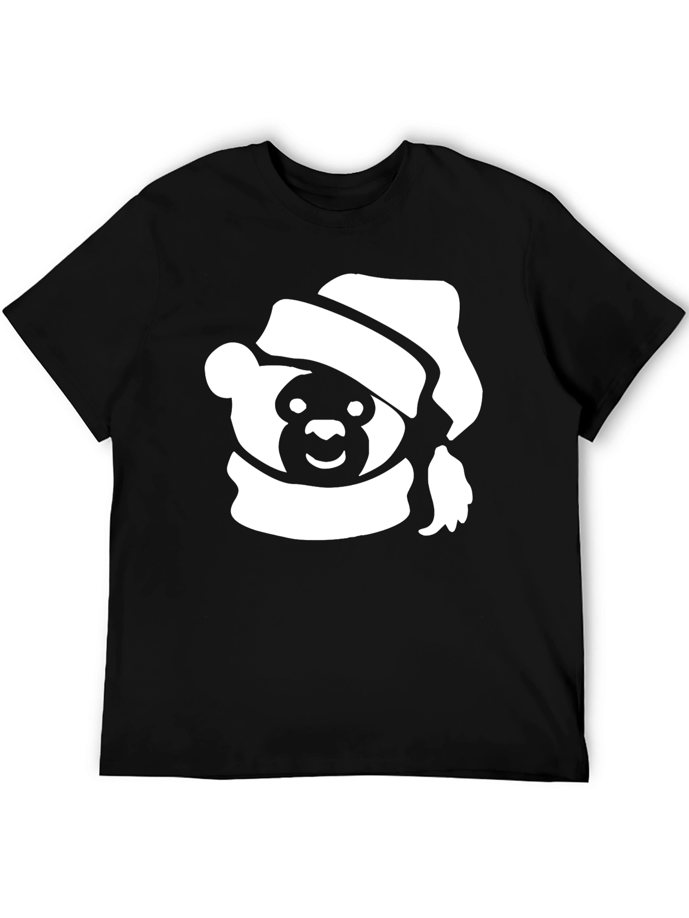 Festive Holiday Bear T-Shirt - Black