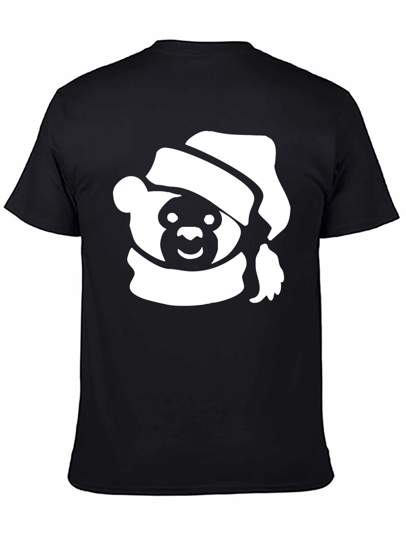 Festive Holiday Bear T-Shirt - Black