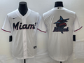 Men's Miami Marlins White Home Replica Team Jerseys