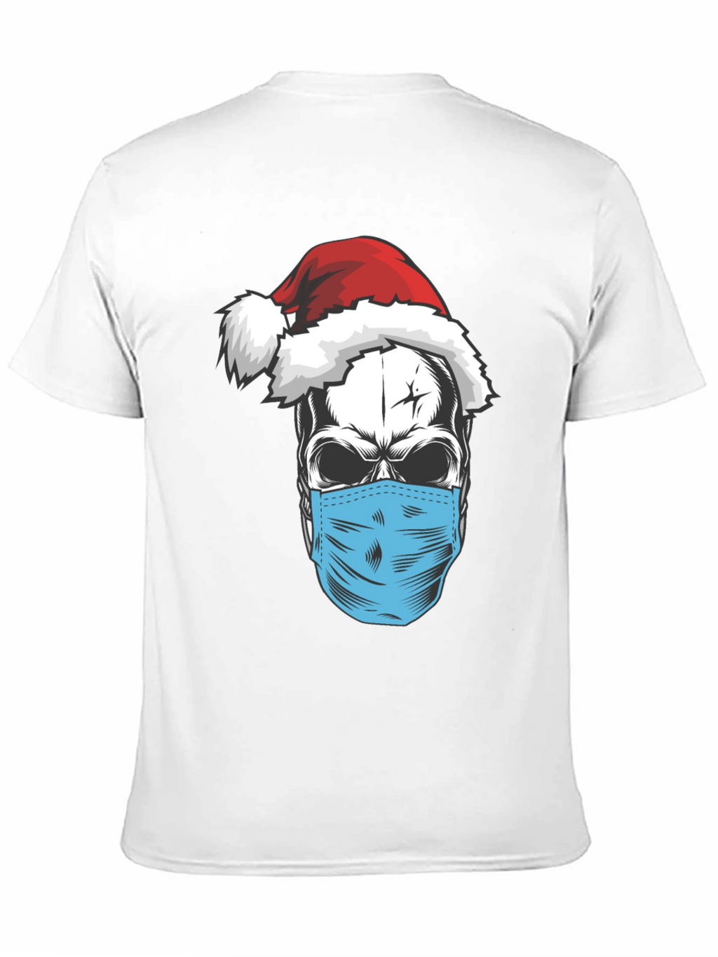 Skull Santa Mask T-Shirt - Holiday Humor