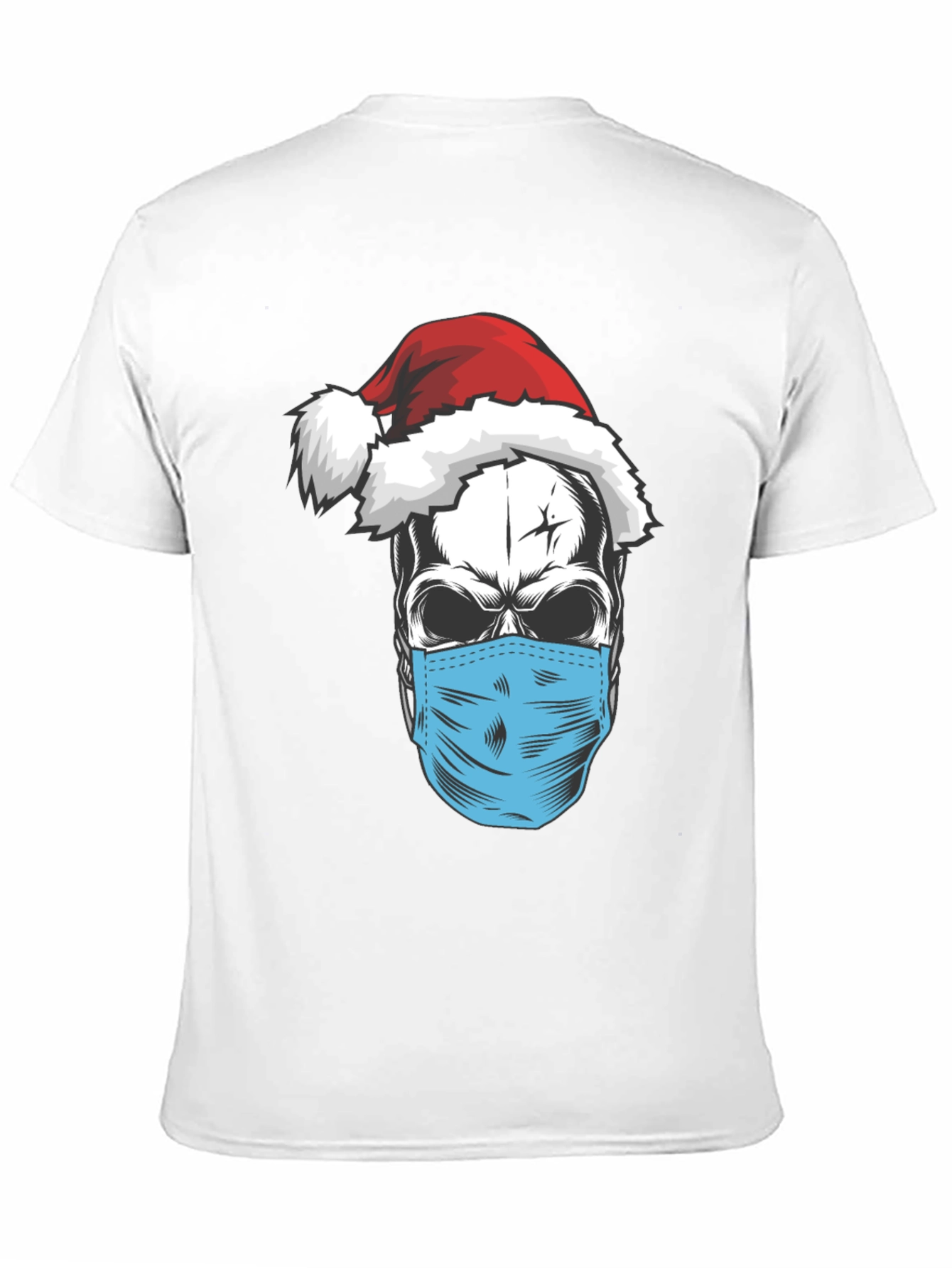 Skull Santa Mask T-Shirt - Holiday Humor